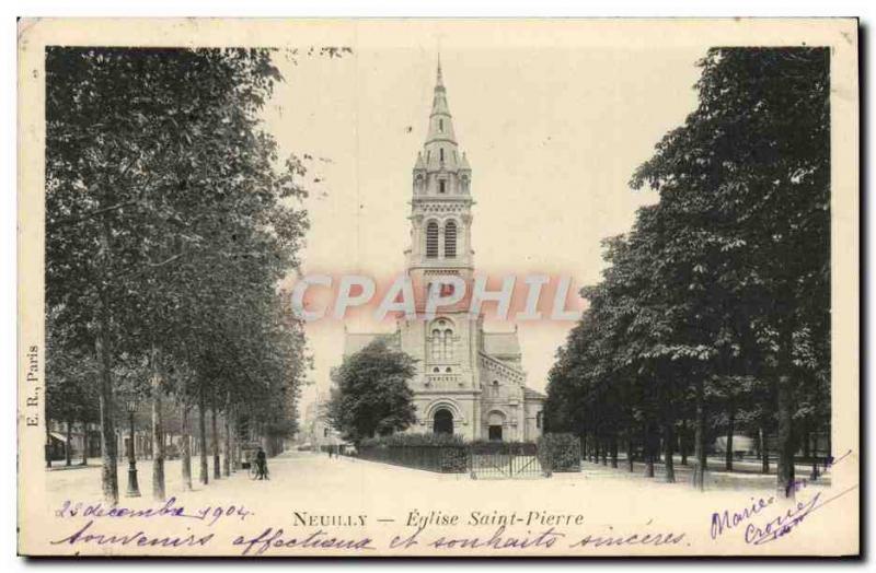 Postcard Neuilly Old St. Peter's Church