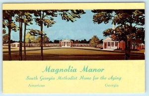 AMERICUS, Georgia GA ~ MAGNOLIA MANOR Methodist Home for Aging Postcard