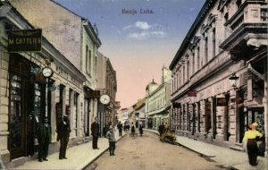 bosnia and herzegovina, BANJALUKA Бањалука, Street Scene, Shops (1915) Postcard