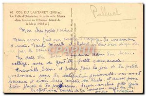 Old Postcard Col Du Lautaret La Table D & # 39Orientation The Garden And The ...