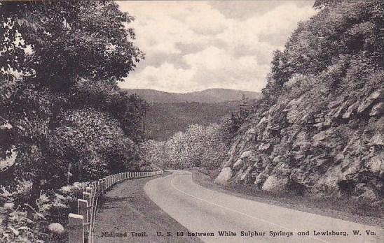 West Virginia Lewisburg Midland Trail U S 60 Between White Sulphur Springs An...