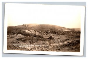 Vintage 1910's RPPC Postcard Landscape Scenery Along Alaska Highway Daytime