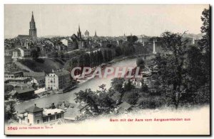 Old Postcard Bern Mit Der Aare Aargauerstalden Vom Aus