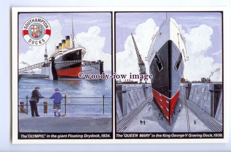 LS1091 - White Star Line Liner - Olympic - artist - modern postcard