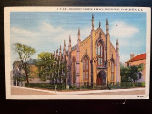 Vintage Postcard 1932 Huguenot Church, French Protestant, Charleston, SC