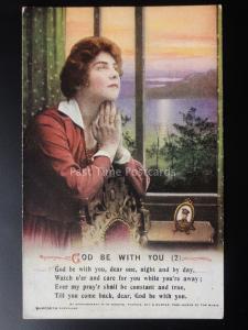 WW1 GOD BE WITH YOU Bamforth Song Cards set of 3 No 5025/1/2/3