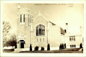 RPPC Bethlehem Lutheran Church Kalispell Montana Real Photo Postcard C Nixon