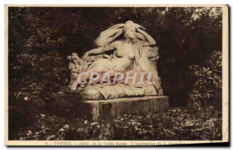 Postcard Old Troyes Jardin De La Vallee Switzerland L & # 39Inspiration Couvers