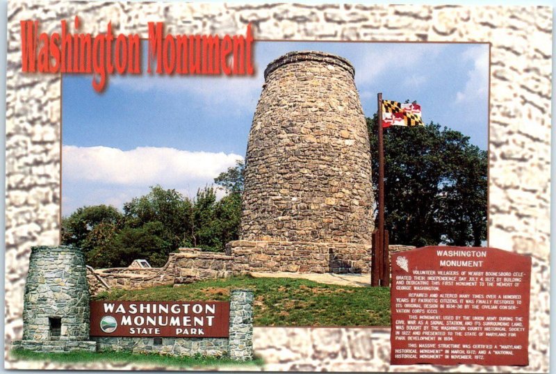 Postcard - Washington Monument, Washington Monument State Park - Maryland