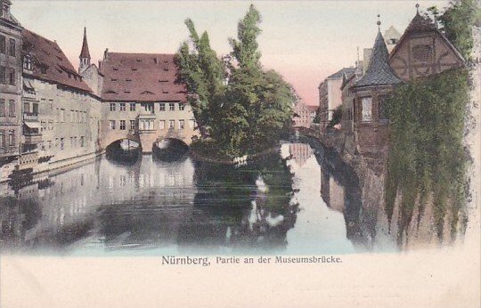 Germany Nuernberg Partie an der Museumsbruecke