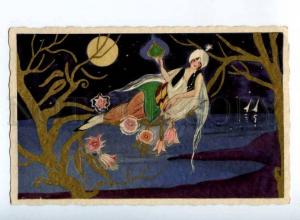 206689 ART DECO Fairy on Tree NIGHT by CHIOSTRI Vintage #428