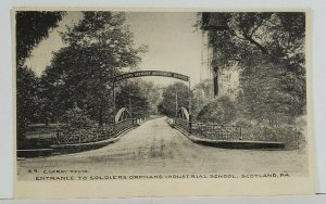 Scotland Pa Entrance to Soldiers Orphans Industrial School udb Postcard N10