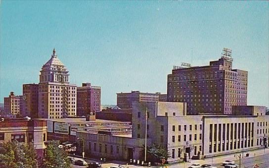 Illinois Peoria Interesting Sky Line Study Of Business District In Downtown P...