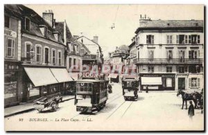 Postcard Old Tramway Place Cujas Bourges Picon