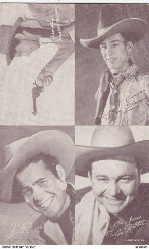 Tex Ritter, Sunset Carson, Don Coleman & Fred MacMurray, American Actors & Si...