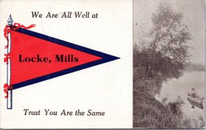 Postmark Pennant ME Locke Mills - We are all well trust you are the same