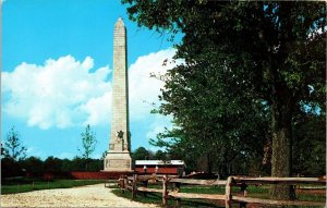 Jamestown Monument Pillar Virginia VA US Government Fence 1988 Postcard 