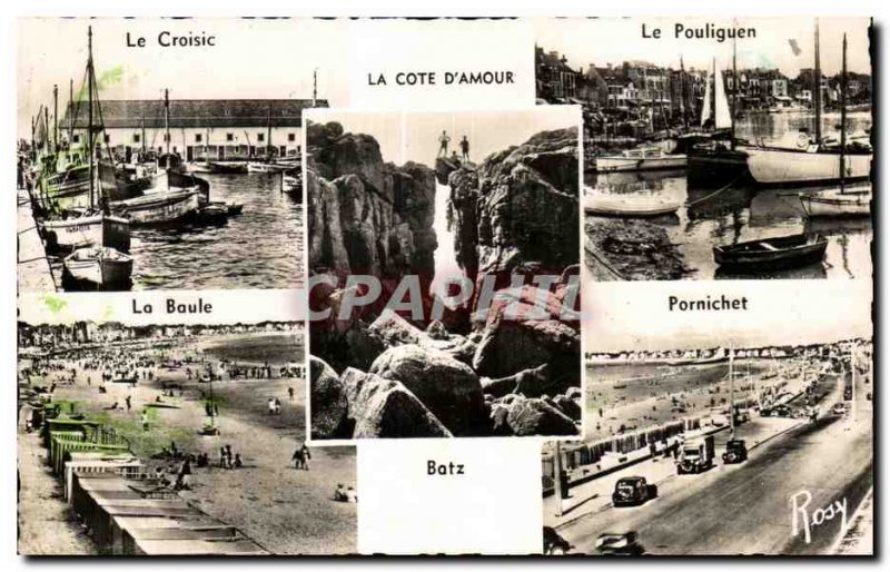 Old Postcard La Côte d'amour Batz