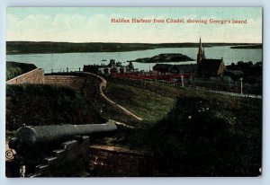 Canada Postcard Halifax Harbour From Citadel Showing George's Island c1910's