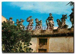 Postcard Modern Bagheria (Palermo) Villa Palagonia a group of moutres