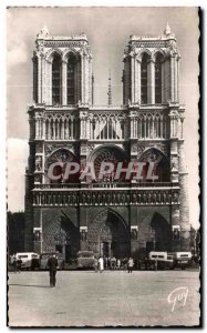 Modern Postcard Paris And Its Wonders Facade of Notre Dame cahtedrale