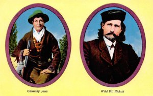 Calamity Jane and Wild Bill Hickok Black Hills, South Dakota USA Writing on B...