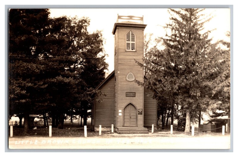 Vintage Postcard Little Brown Church Near Nashua Iowa Real Photo RPPC #2