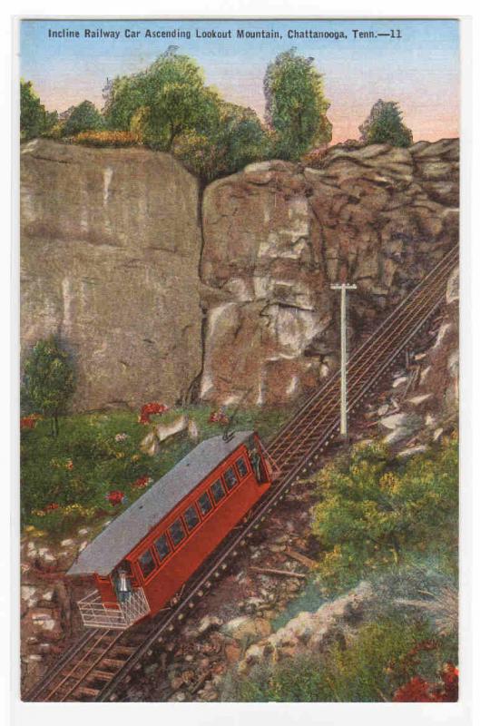 Incline Railroad Lookout Mountain Chattanooga Tennessee postcard