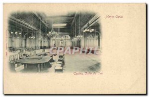 Old Postcard Monte Carlo Casino Game room