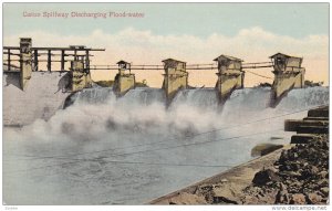 PANAMA, 1900-1910's; Gatun Spillway Discharging Flood-Water