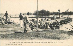 Postcard France Angers C-1910 Military Rowboats 23-6937