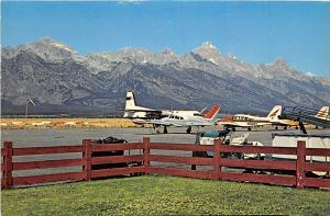 Jackson Hole Airport Plane Aircraft Wyoming postcard