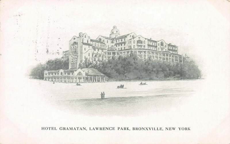 Hotel Gramatan, Lawrence Park, Bronxville, N.Y., Early Postcard, Used in 1912