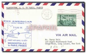 Letter US 1st Flight Baltimore Paris June 18, 1960 FAM 18