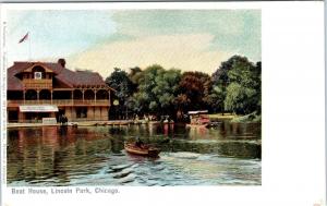 CHICAGO, IL Illinois BOAT HOUSE at Lincoln Park    c1900s  Postcard