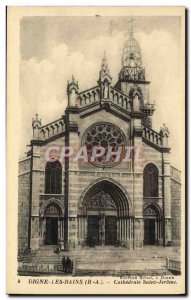 Old Postcard Digne Les Bains Cathedrale Saint Jerome