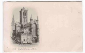 L'Eglise St Nicolas Gand Ghent Belgium 1905c #2 postcard