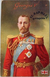 St Raphael Quinquina Advertising George V Royalty England Unused Postcard H21