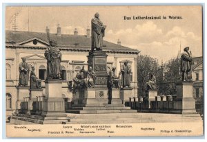 1911 Kietz Donndorf Schilling Luther Monument in Worms Germany Postcard