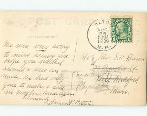 1930 rppc EARLY TELEPHONE POLES ALONG THE ROAD Postmarked Alton NH HM2767