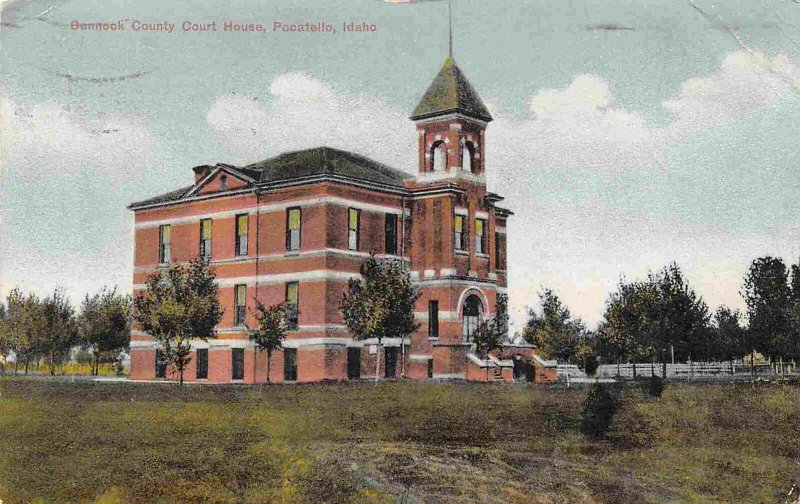 Court House Pocatello Idaho 1912 postcard