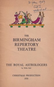 The Royal Astrologers Birmingham Astrology Old Theatre Programme