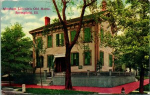 Vtg Postcard 1911 Abraham Lincoln's Home Springfield, Illinois