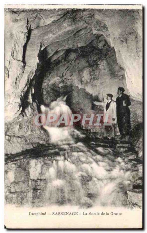 Old Postcard Dauphine Sassenage The Exit From The Cave