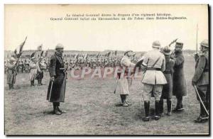 Old Postcard Medaille The General Gouraud decorated the flag of & # 39un regi...