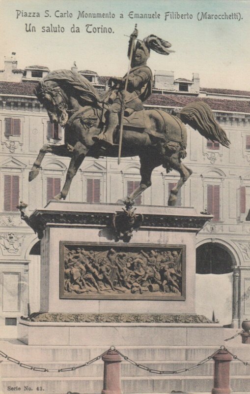 TORINO , Italy, 1900-10s; Piazza S. Carlo Monumento