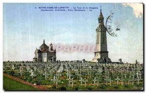 Old Postcard Notre Dame de Lorette La Tour and La Chapelle