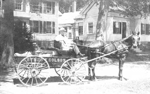Searsport ME Arthur Colson Horse & Wagon Houses, in 1911, RPPC.