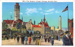 Belgian Village Chicago Worlds Fair 1933 postcard