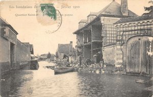 us7379 les inondations quartier saint martin flood natural disaster 1910  Paris